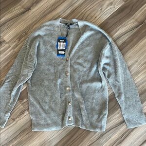 Gray Button-Up Women's Sweater